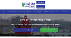 Desktop Screenshot of lakestatemortgage.com